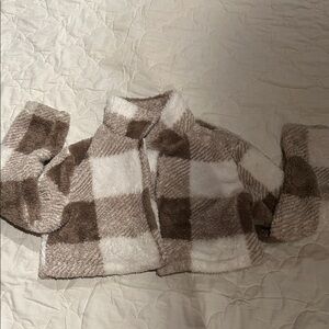 Plaid Fuzzy Jacket
